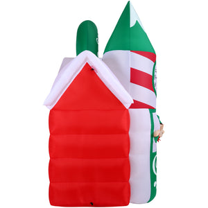 6-Ft. Wide Pre-Lit Inflatable Santa's Workshop Outdoor Christmas Decoration