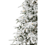 7.5-Ft. White Pine Snowy Artificial Christmas Tree with Clear LED String Lighting