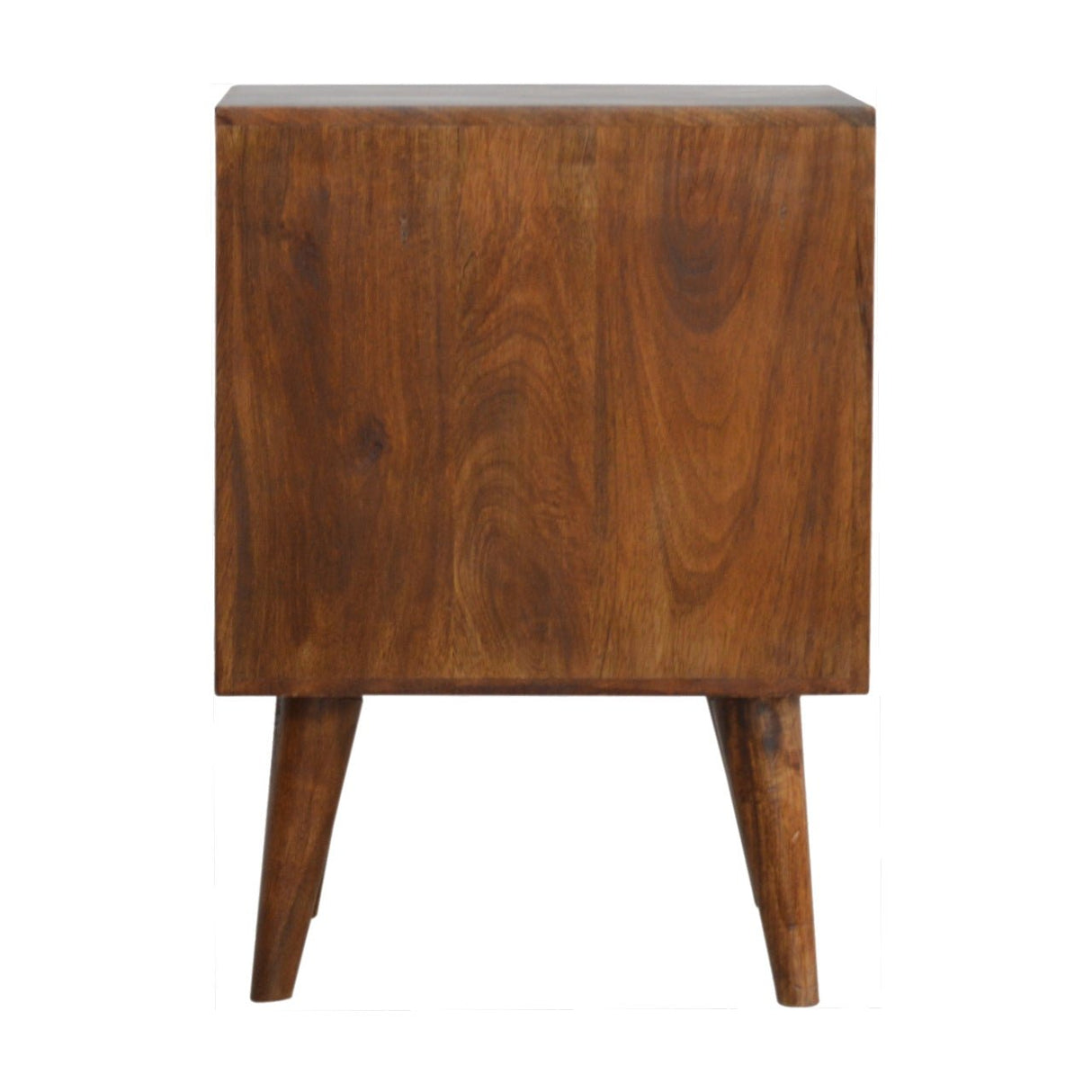 Cube Carved Bedside with 2 Drawers - Nightstands