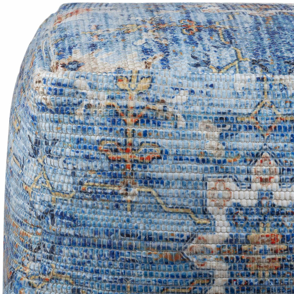 Cuddington Sky Blue Woven Pouf