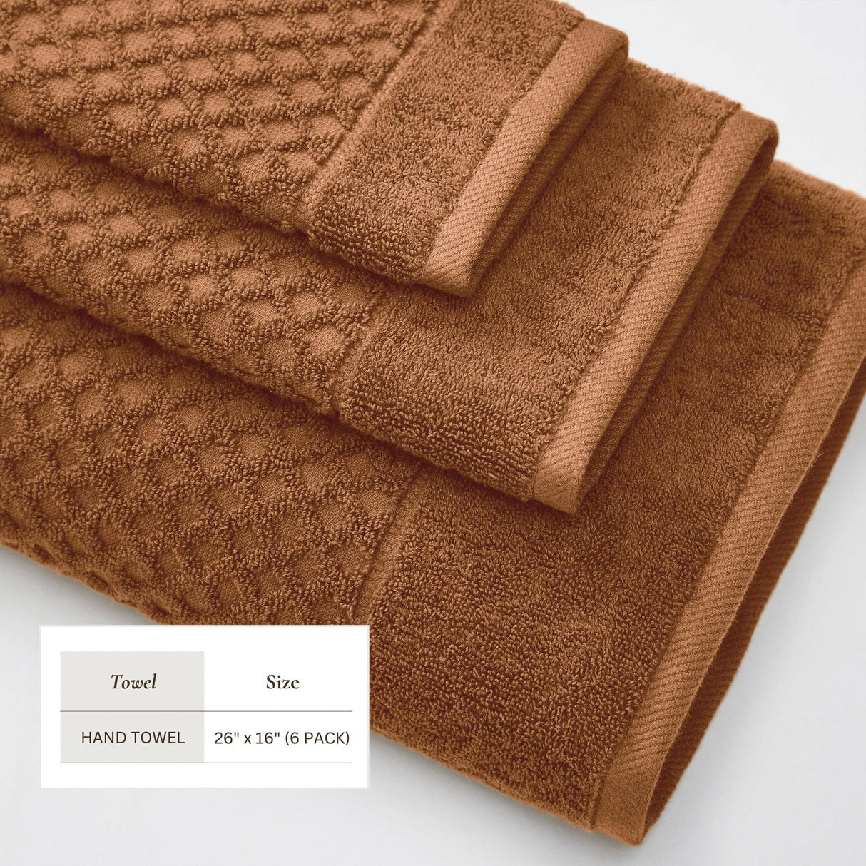 Cotton diamond waffle weave bath towel set - grayson collection