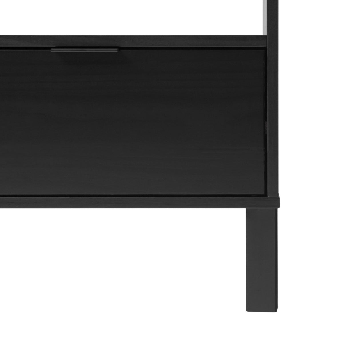 Curved - Top Solid Wood Nightstand with Drawer - Nightstands