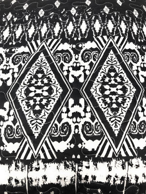 DaDa Bedding Aztec Black & White Diamonds Throw Pillow Covers - 18" x 18" 2-Pack (C14800-1-CC)
