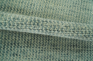 Custom Made Beige and Shades of Blue Stripes Design Contemporary wool area Rug