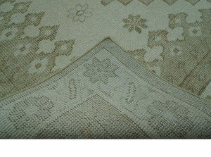 Custom Made Beige Traditional Turkish Design Hand knotted Wool Area Rug