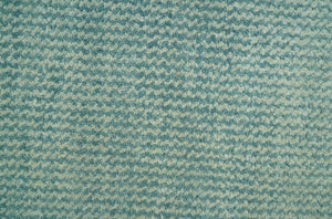 Custom Made Blue and Beige Stripes Design Contemporary Hand Knotted wool Area Rug