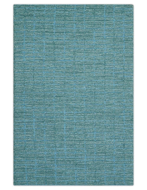 Custom Made Blue Modern Style Hand Tufted Wool Rug