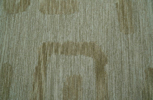 Custom Made brown And Ivory Modern Abstract Pattern Hand Tufted Wool Area Rug