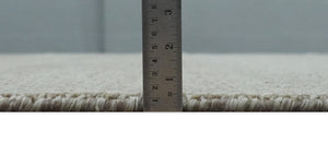 Custom Made Contemporary Brown and Ivory Hand Knotted Rug Area Rug