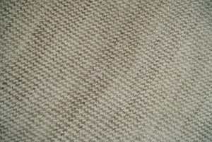 Custom Made Contemporary Brown and Ivory Hand Knotted Rug Area Rug