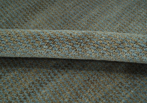Custom Made Contemporary Blue and Brown Hand Knotted wool Area Rug
