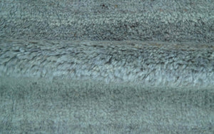 Custom Made Contemporary Solid Blueish Silver Hand knotted wool Area Rug