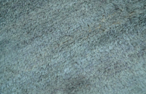 Custom Made Contemporary Solid Blueish Silver Hand knotted wool Area Rug