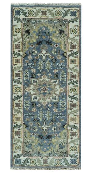 Custom Made Fine Knots Hand Knotted Ivory, Taupe and Olive Traditional Wool Rug