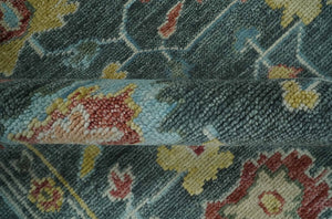Custom Made Gray and Beige Hand knotted Traditional Oushak Multi Size wool Area Rug