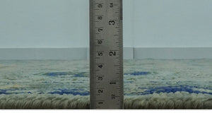 Custom Made Lt. Silver, Grey and Mustard Hand Knotted Traditional Oushak wool area rug