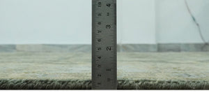 Custom Made Gray, Silver and Olive Hand knotted Traditional Oushak Wool Area Rug