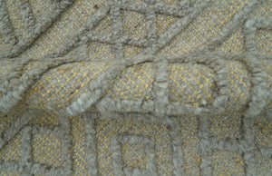 Custom Made Hand Knotted Modern Contemporary Gray Wool Area Rug