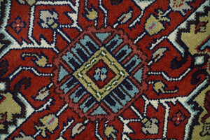Custom Made Hand Knotted Multi Size Large Olive, Blue, Ivory and Rust Traditional Wool Rug