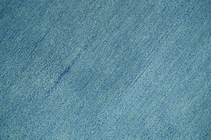 Custom Made Hand Tufted Solid Plane Light Blue Woolen wool Area Rug