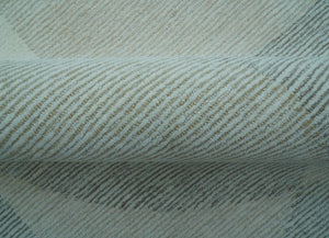 Custom Made Ivory, Gray and Beige Modern Contemporary Hand Tufted wool rug