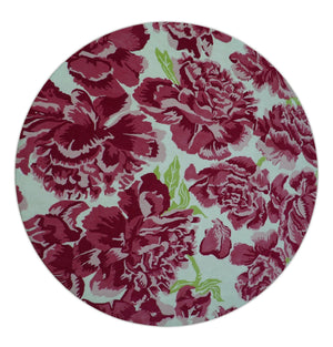 Custom Made Modern Pink Floral Hand Tufted Wool Rug