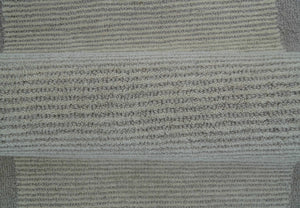 Custom Made Modern Solid Design Gray Hand Tufted Wool Rug