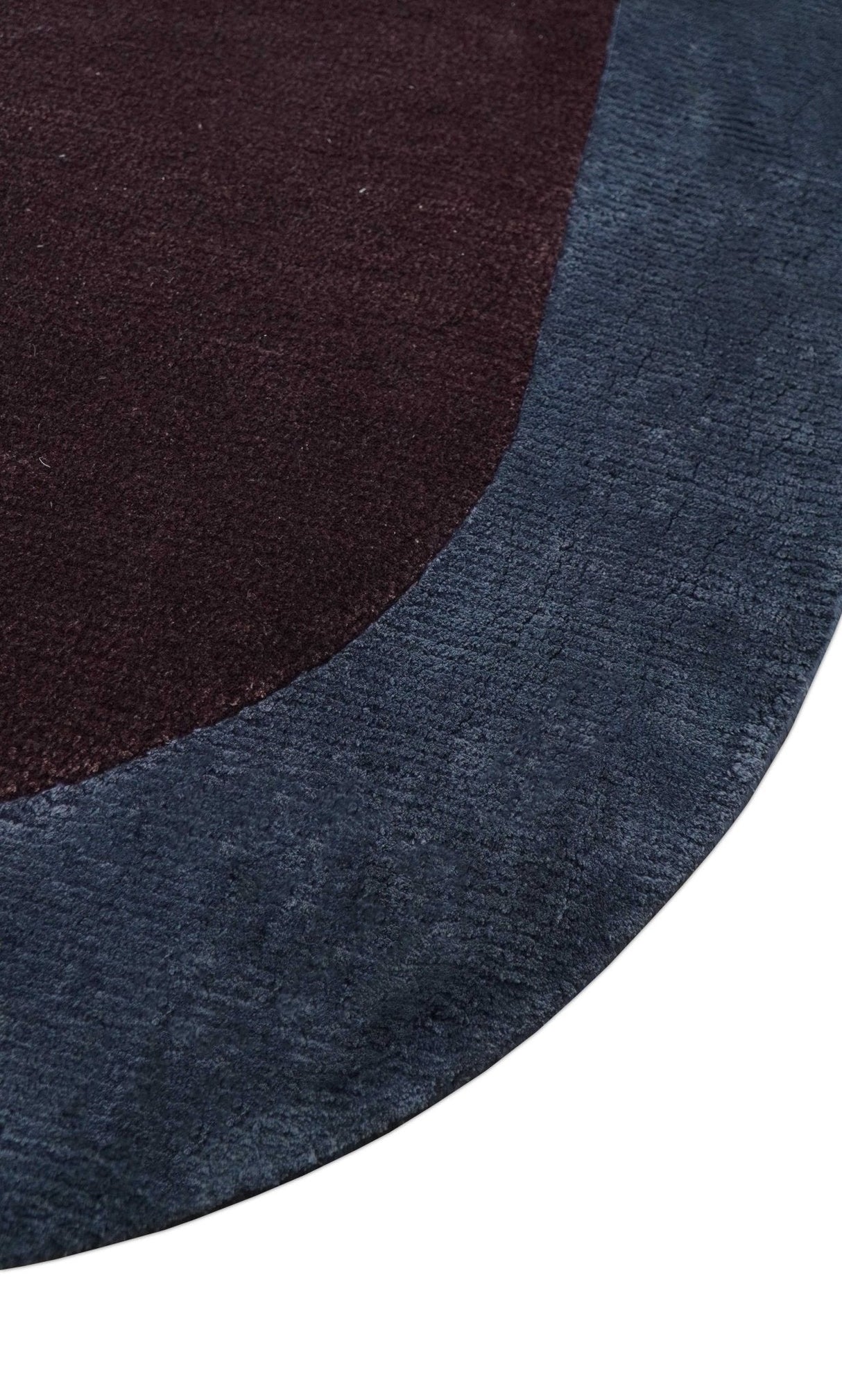 Custom Made Modern Solid Maroon And Gray Hand Knotted Wool And Art Silk Rug