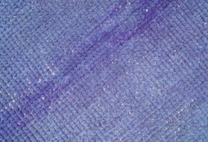 Custom Made Modern Solid Overdyed Blue Hand Knotted Wool Area Rug