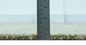 Custom Made Olive and Beige Modern Style Hand Tufted Wool Rug