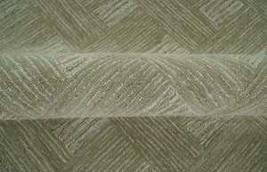 Custom Made Olive and Ivory Modern Geometrical Hand Tufted wool rug