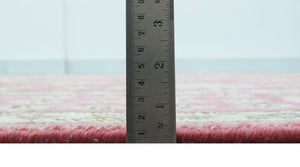 Custom Made Pink and Beige Oushak Hand Knotted Wool Rug
