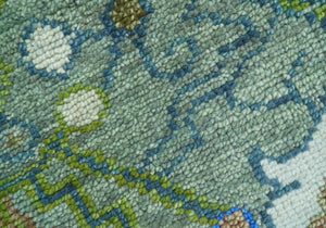 Custom Made Runner The Plants and Roots Green Hand Knotted Wool Rug