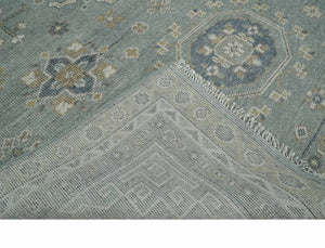 Custom Made Silver, Beige and Charcoal Traditional Hand knotted Mamluk design wool Area Rug