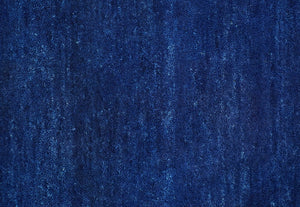 Custom Made Solid Modern Blue Hand Tufted thick Wool Area Rug
