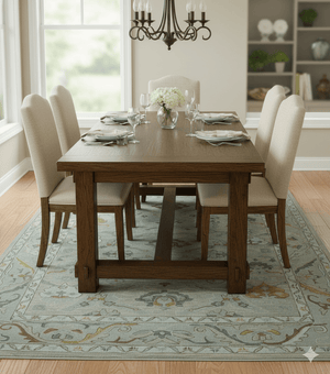 Custom Made Traditional Design Beige Peach Hand Tufted Wool Area Rug