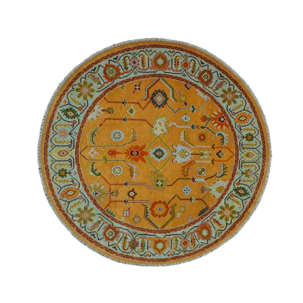 Custom Made Traditional Floral Dark Peach and Ivory Hand knotted Multi Size wool Area Rug