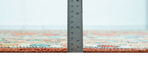 Custom Made Traditional Heriz Design Rust And Blue Hand Knotted Wool Rug