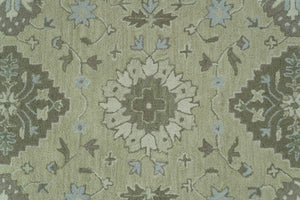 Custom Made Traditional Oriental Design Earthy Beige Hand-Tufted Wool Area Rug