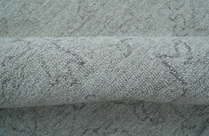 Custom Made Traditional Transitional Gray Hand Tufted wool rug