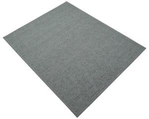 Custom Made Traditional Transitional Gray Hand Tufted wool rug