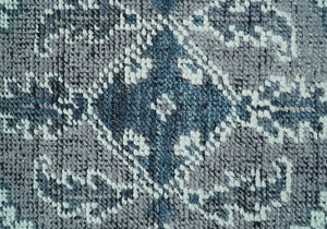 Custom Made Traditional Turkish Design Gray Hand Knotted Wool Area Rug