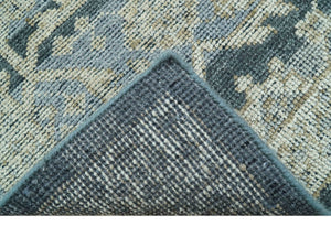 Custom Made Traditional Turkish Gray And Charcoal Hand Knotted Wool Rug