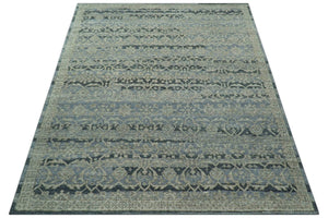 Custom Made Traditional Turkish Gray And Charcoal Hand Knotted Wool Rug