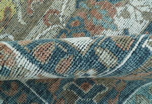 Custom Made Turkish Design Multi color Hand Knotted Wool Rug