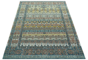 Custom Made Turkish Design Multi color Hand Knotted Wool Rug
