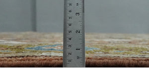 Custom Made Vintage Style Olive, Rust and Ivory Hand knotted Traditional wool Area Rug