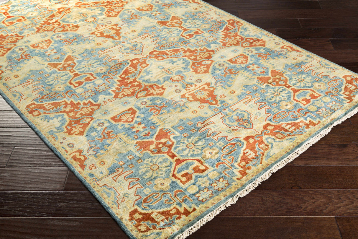 Cutler Cream/Orange Wool Runner Rug - Clearance