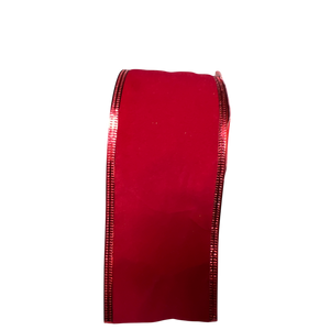 Red Wire Edge Ribbon – 9 Feet x 2 1/2 Inches