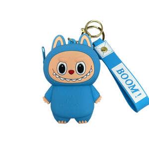 Silicone Labubu Coin Purse Key Chain Pendant (Happy Edition)